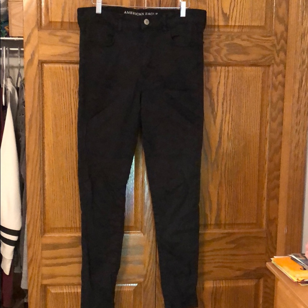 American Eagle Twill Black High Rise Jegging 12L